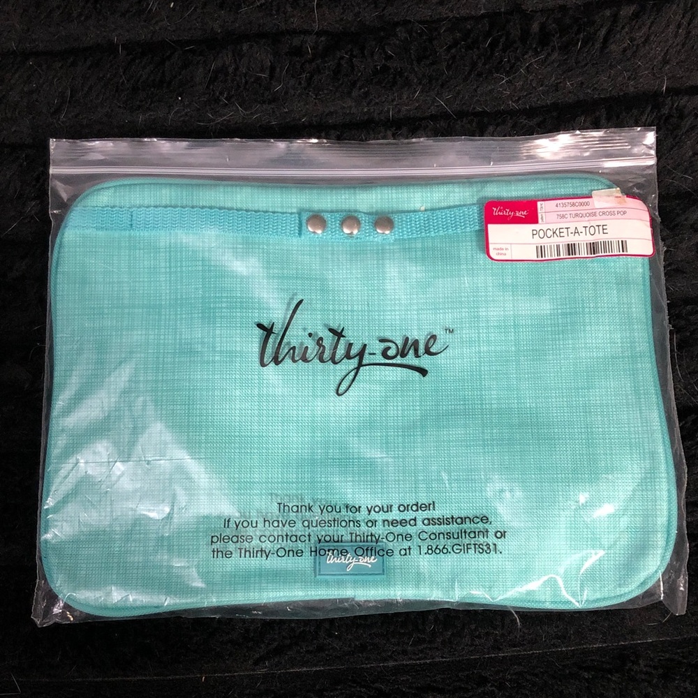 Thirty-One Turquoise Pocket Organizer